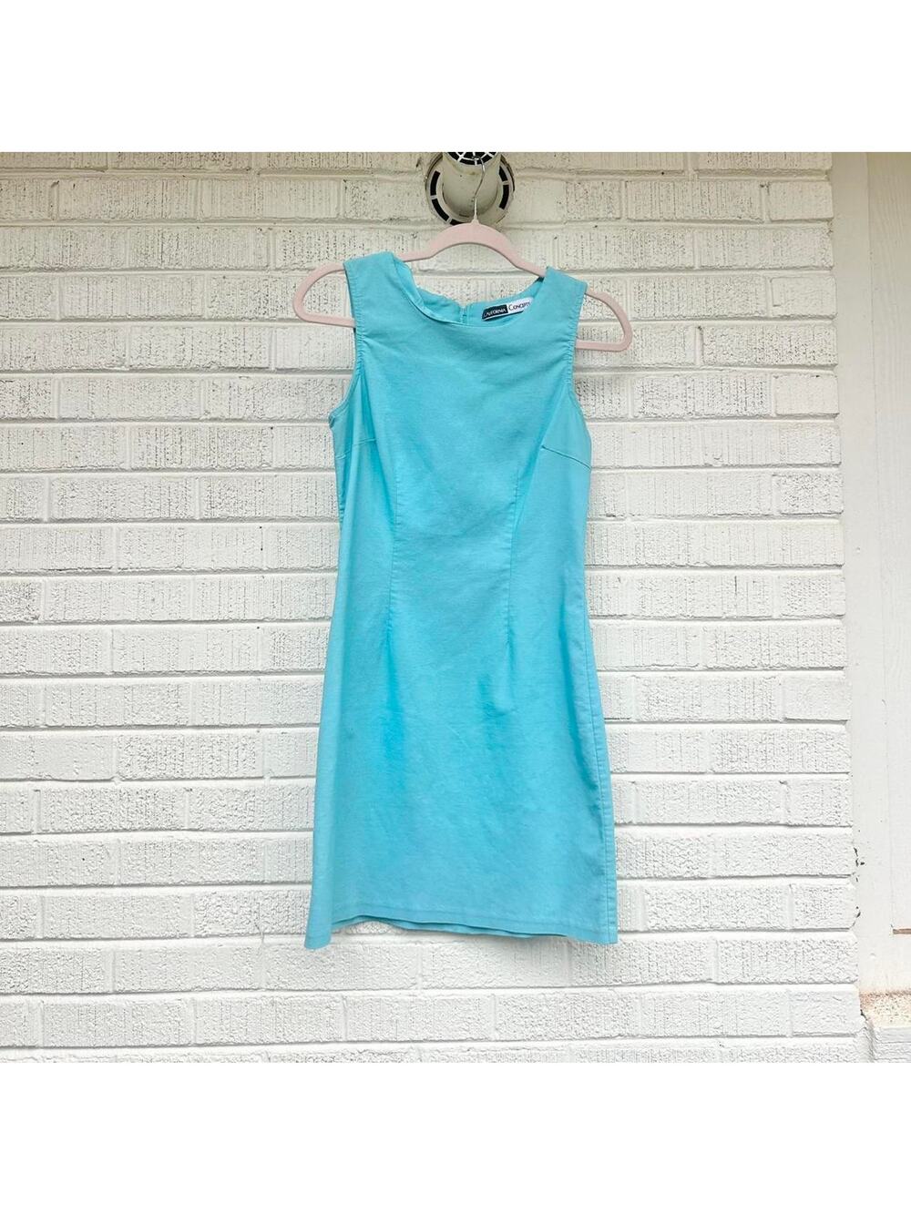 California Concepts Vintage 90's Bright Aqua Mini Dress